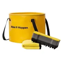 Набор для уборки HOTO Outdoor Wash Kit ведро складное, тряпка, губка QWOGJ002 Yellow