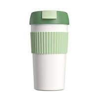 Стакан-непроливайка KissKissFish Rainbow Vacuum Coffee Tumbler (зелёный, белый) S-U45C-186
