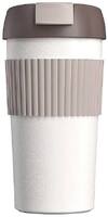 Стакан-непроливайка KissKissFish Rainbow Vacuum Coffee Tumbler (серый, белый, коричневый) S-U45C-216